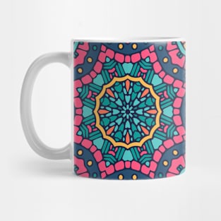 Colorful Oriental Rug Mandala Boho Pattern Mug